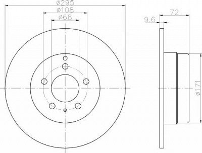 HELLA PAGID 8dd355103691 -  Тормозной диск